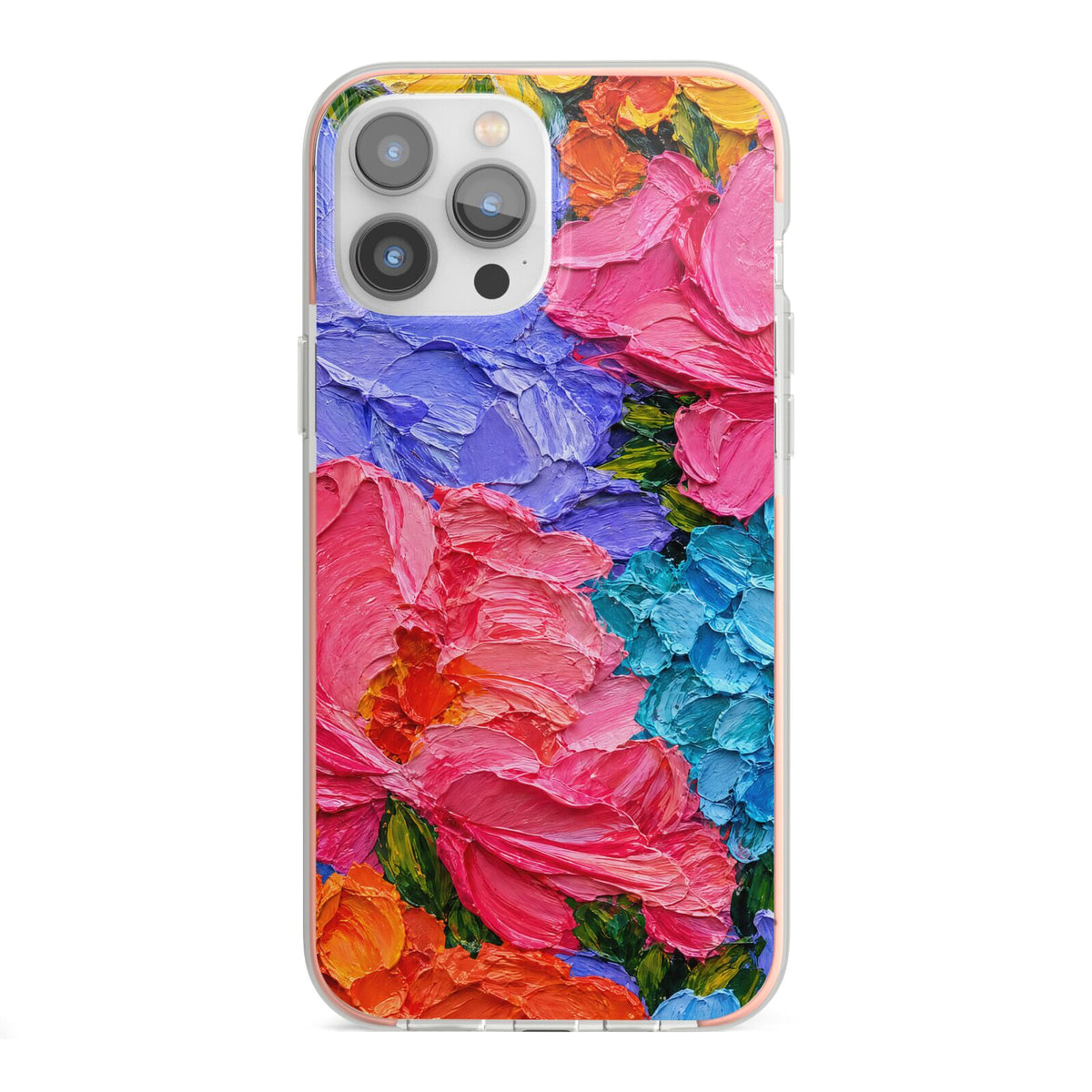 Bloom Riot iPhone 13 Pro Max TPU Impact Case with Pink Edges