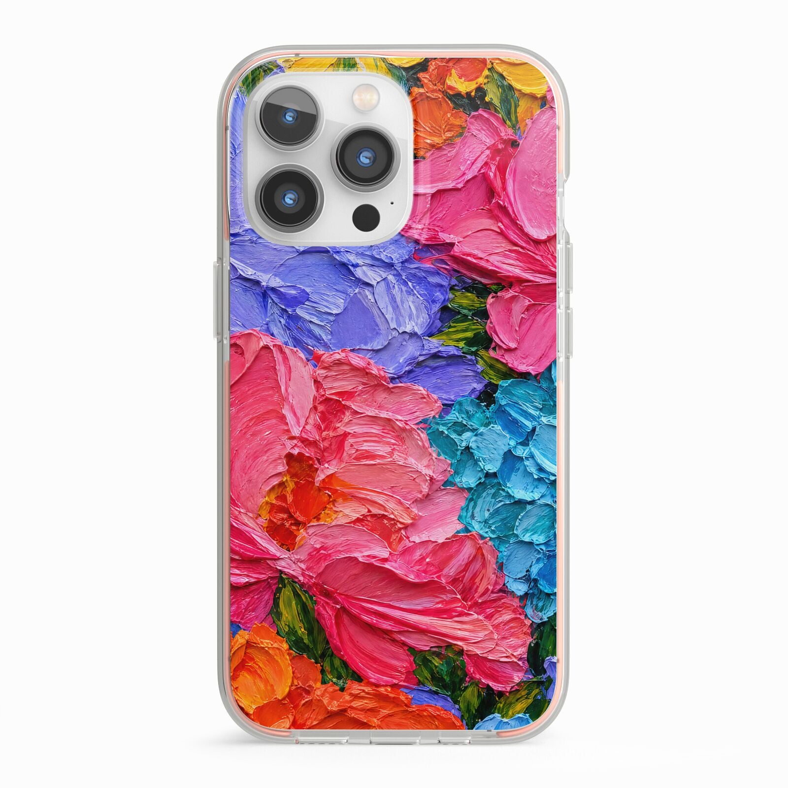 Bloom Riot iPhone 13 Pro TPU Impact Case with Pink Edges