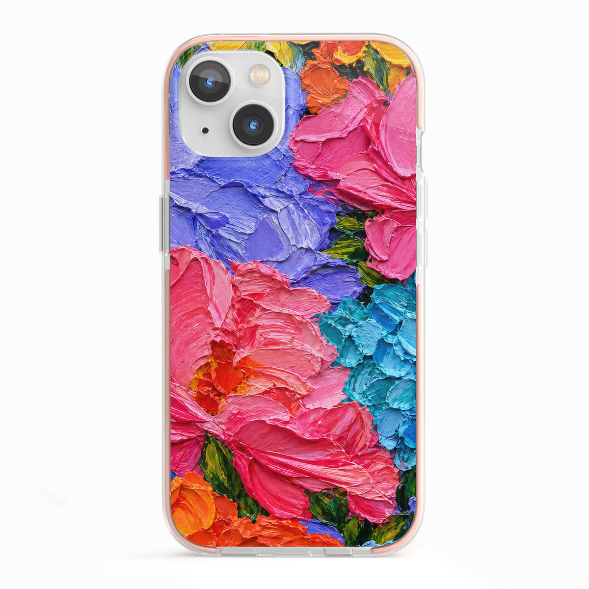 Bloom Riot iPhone 13 TPU Impact Case with Pink Edges