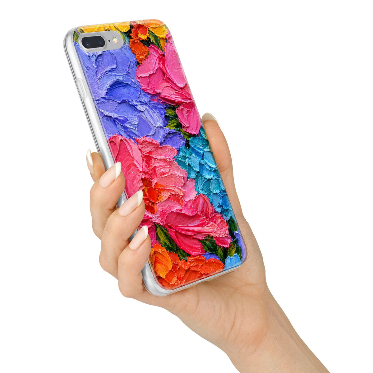 Bloom Riot iPhone 7 Plus Bumper Case on Silver iPhone Alternative Image