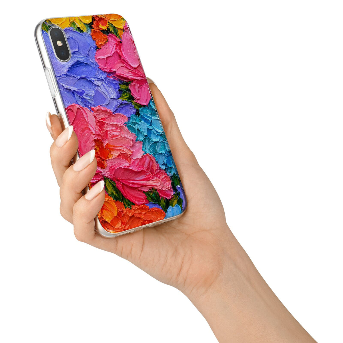 Bloom Riot iPhone X Bumper Case on Silver iPhone Alternative Image 2