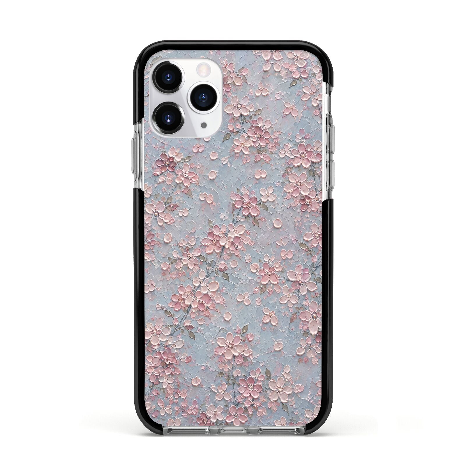 Blossom Haze Apple iPhone 11 Pro in Silver with Black Impact Case