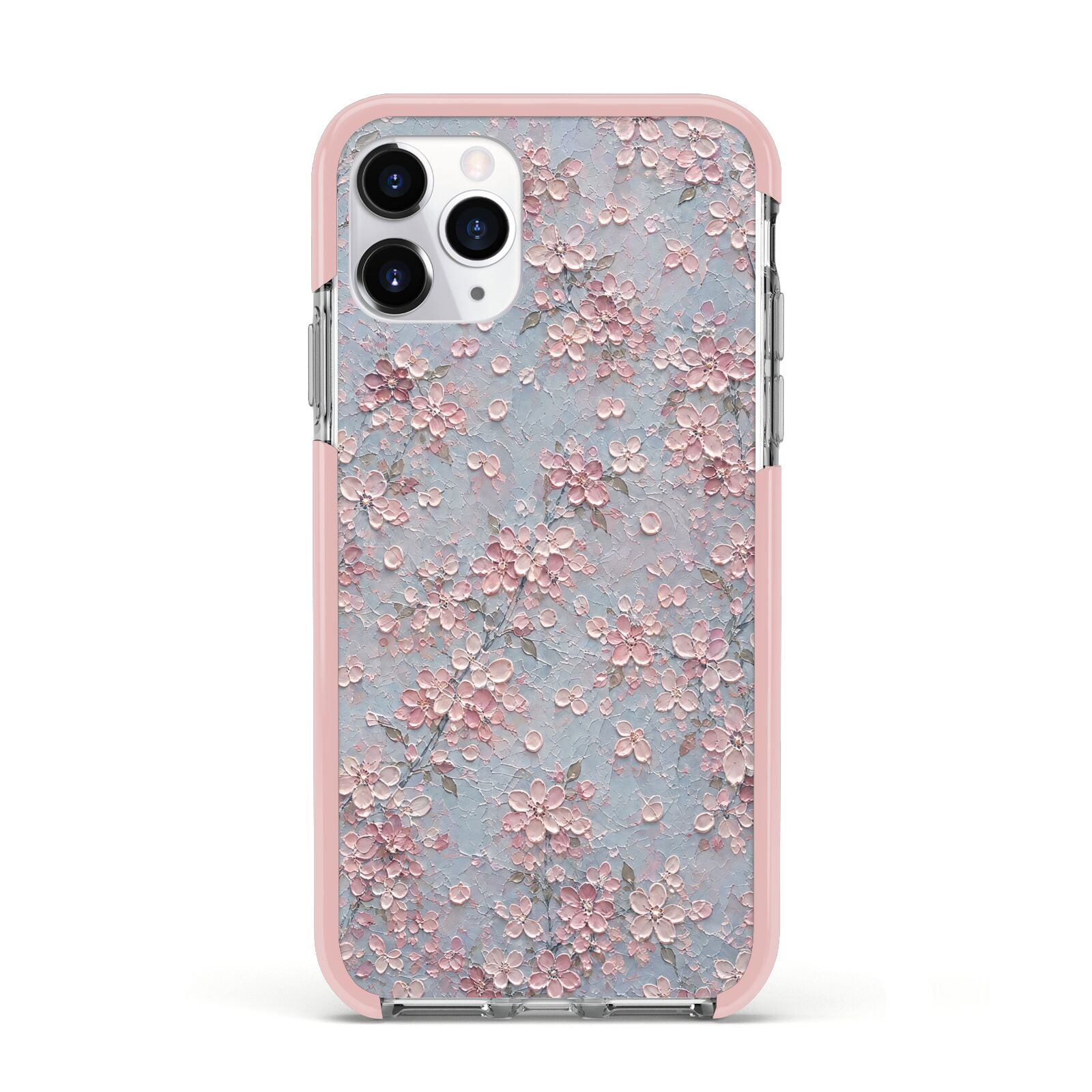 Blossom Haze Apple iPhone 11 Pro in Silver with Pink Impact Case