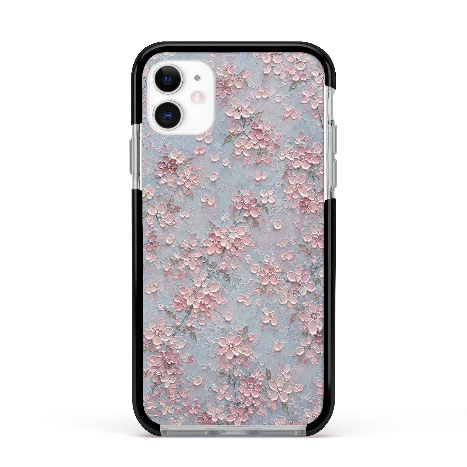 Blossom Haze Apple iPhone 11 in White with Black Impact Case