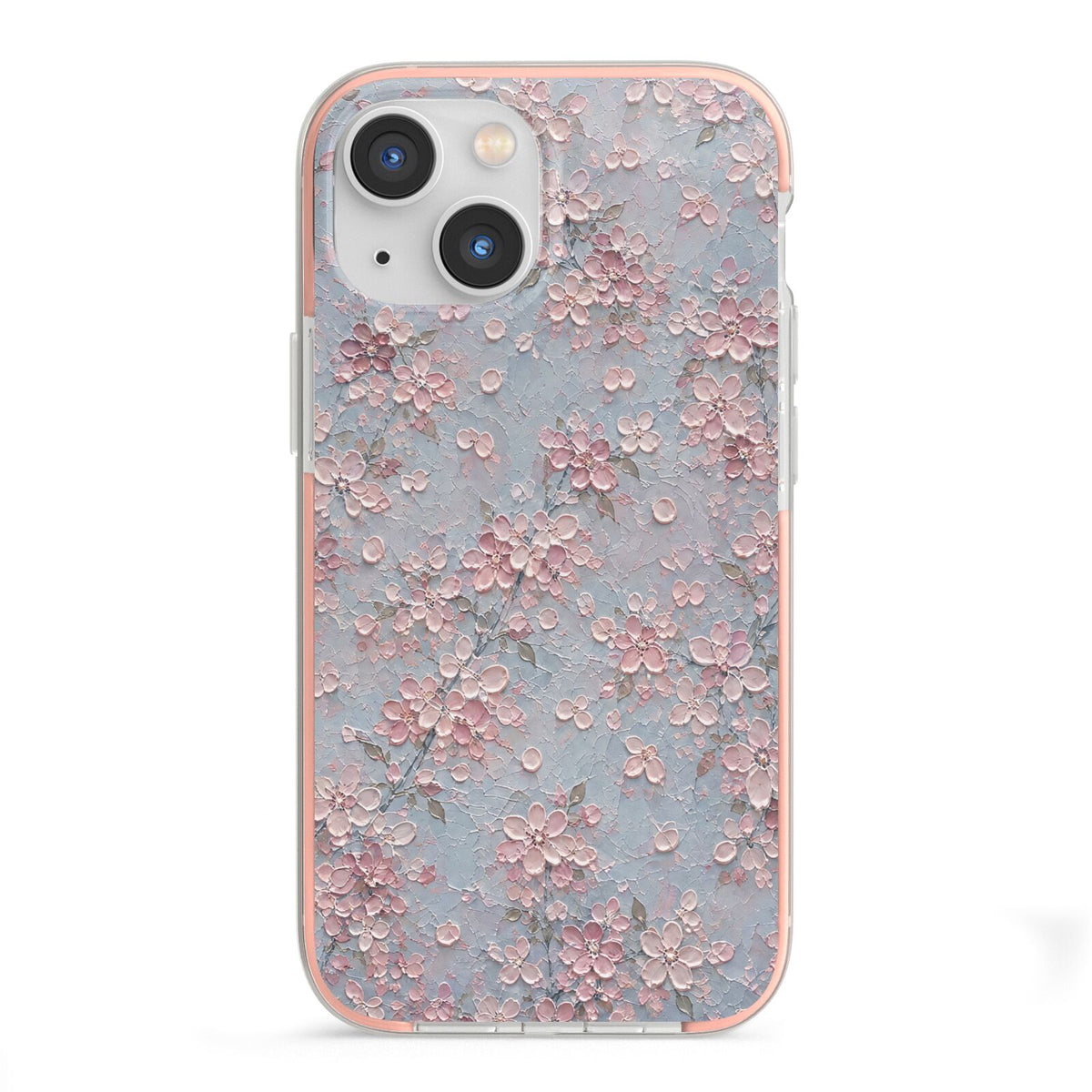 Blossom Haze iPhone 13 Mini TPU Impact Case with Pink Edges
