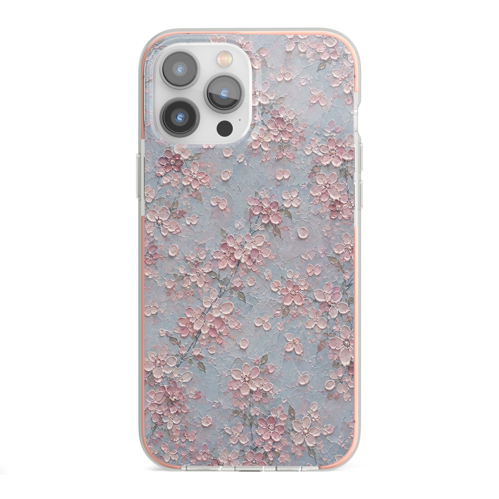 Blossom Haze iPhone 13 Pro Max TPU Impact Case with Pink Edges