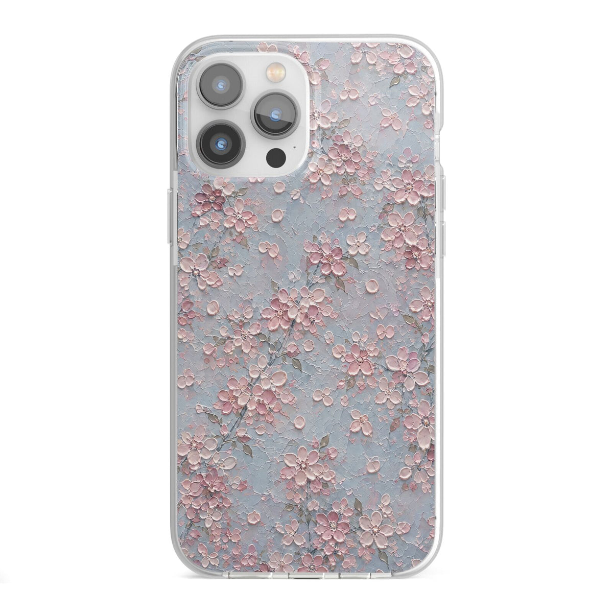 Blossom Haze iPhone 13 Pro Max TPU Impact Case with White Edges