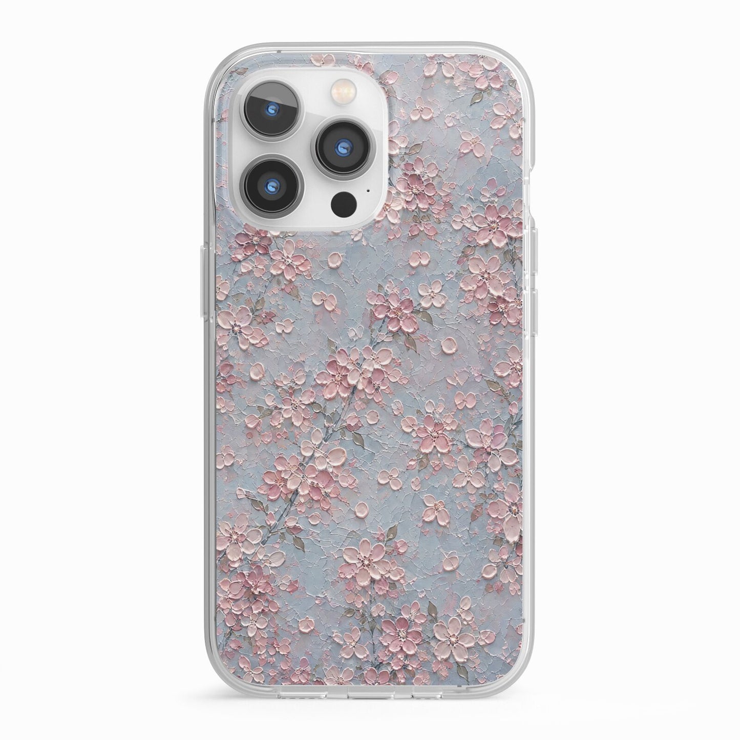 Blossom Haze iPhone 13 Pro TPU Impact Case with White Edges