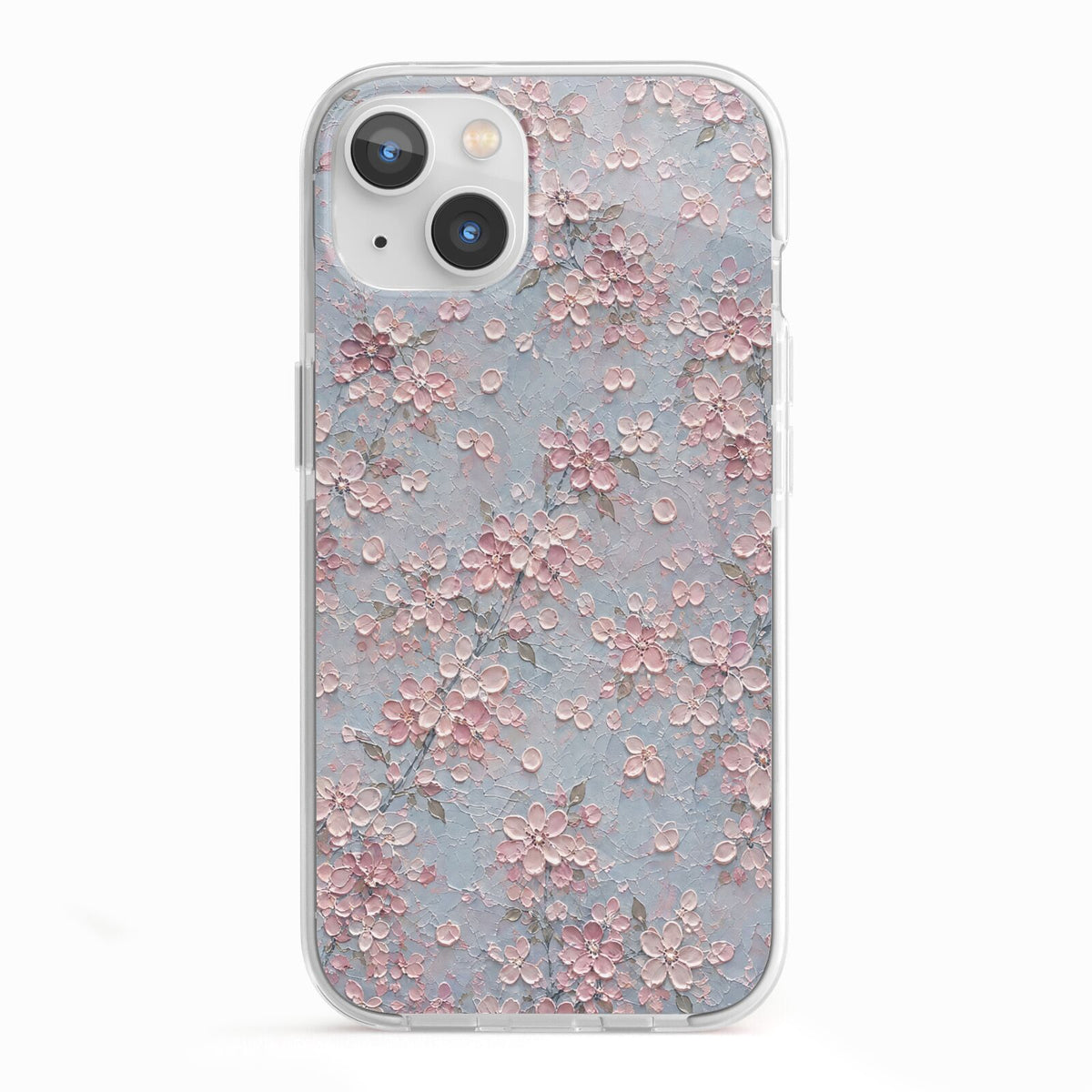 Blossom Haze iPhone 13 TPU Impact Case with White Edges