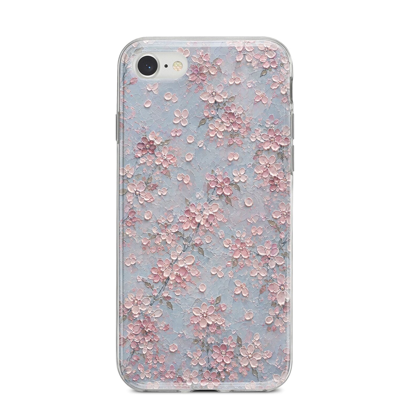 Blossom Haze iPhone 8 Bumper Case on Silver iPhone