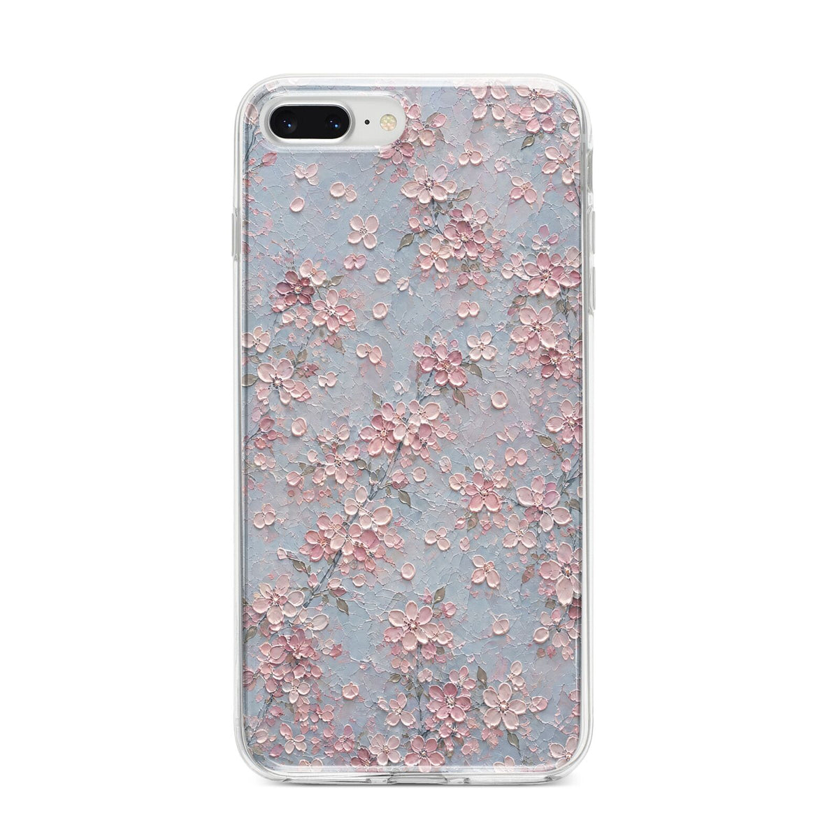 Blossom Haze iPhone 8 Plus Bumper Case on Silver iPhone