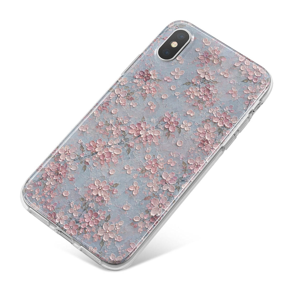 Blossom Haze iPhone X Bumper Case on Silver iPhone