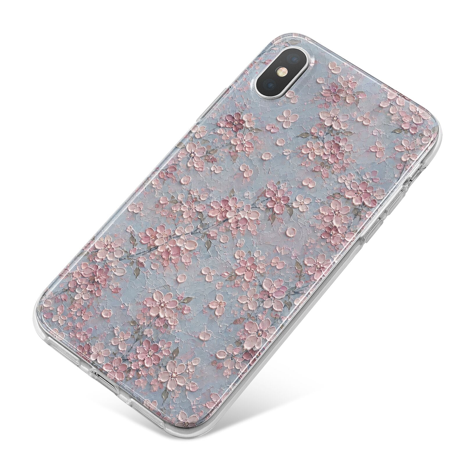 Blossom Haze iPhone X Bumper Case on Silver iPhone