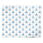 Blue Bauble Bow Personalised Wrapping Paper Alternative