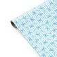 Blue Bow Mum Stripe Mothers Day Personalised Gift Wrap