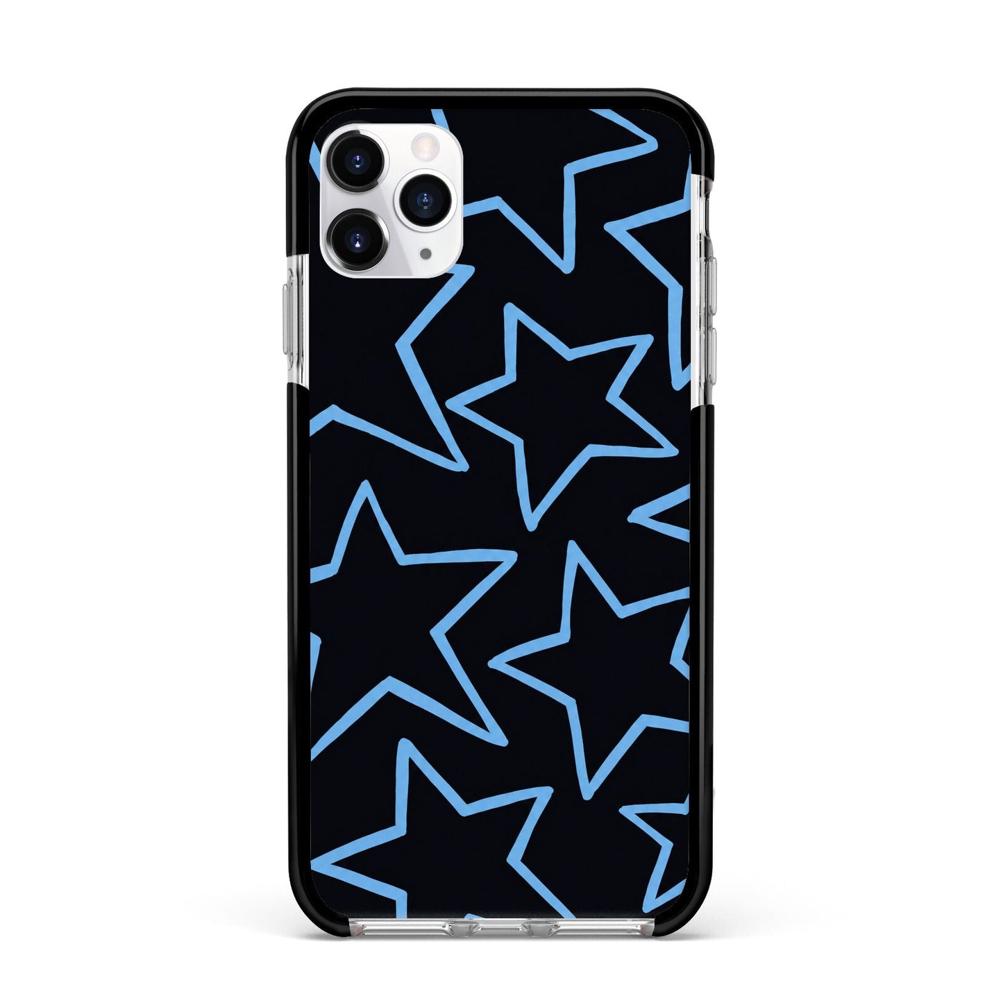 Blue Hour Stars Apple iPhone 11 Pro Max in Silver with Black Impact Case