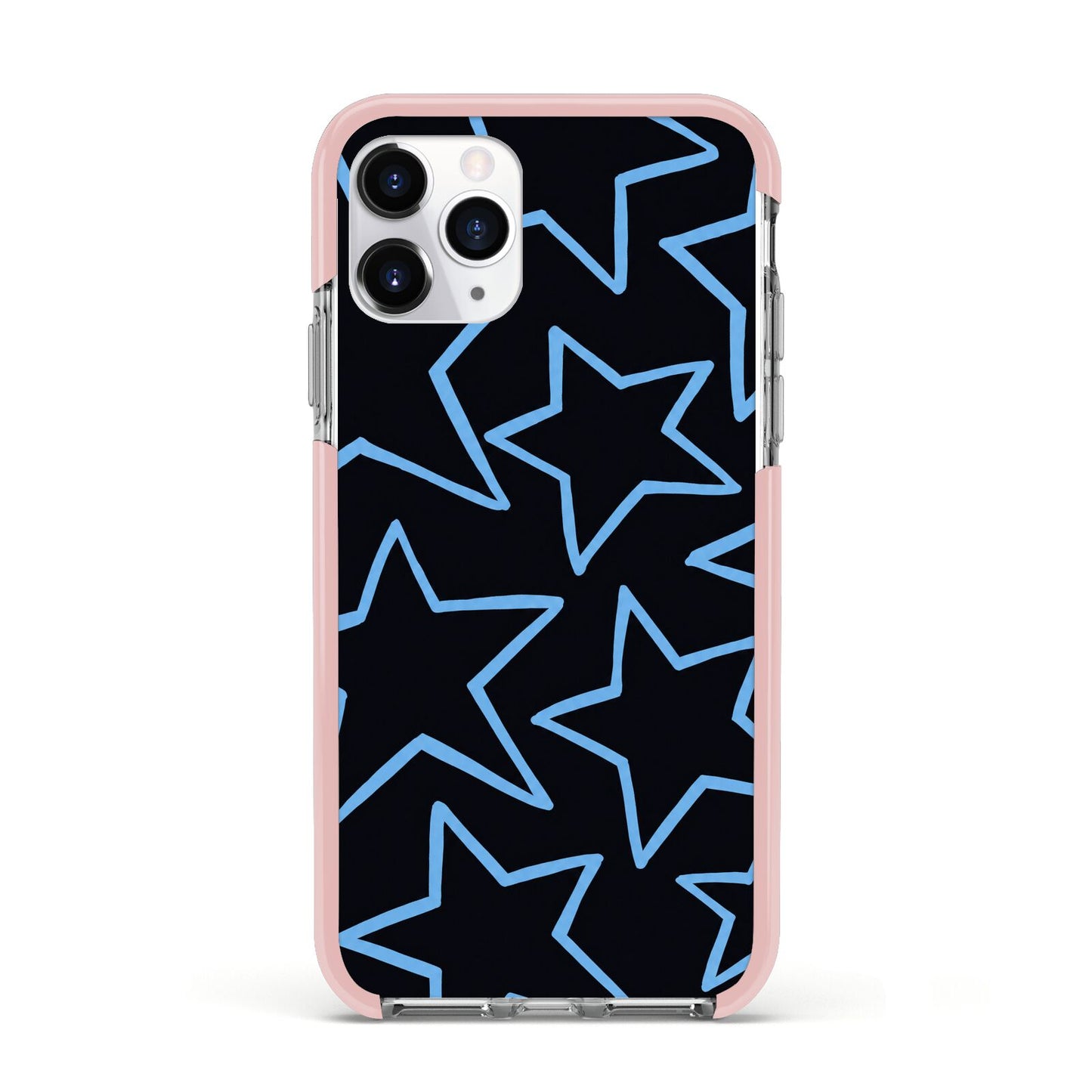 Blue Hour Stars Apple iPhone 11 Pro in Silver with Pink Impact Case