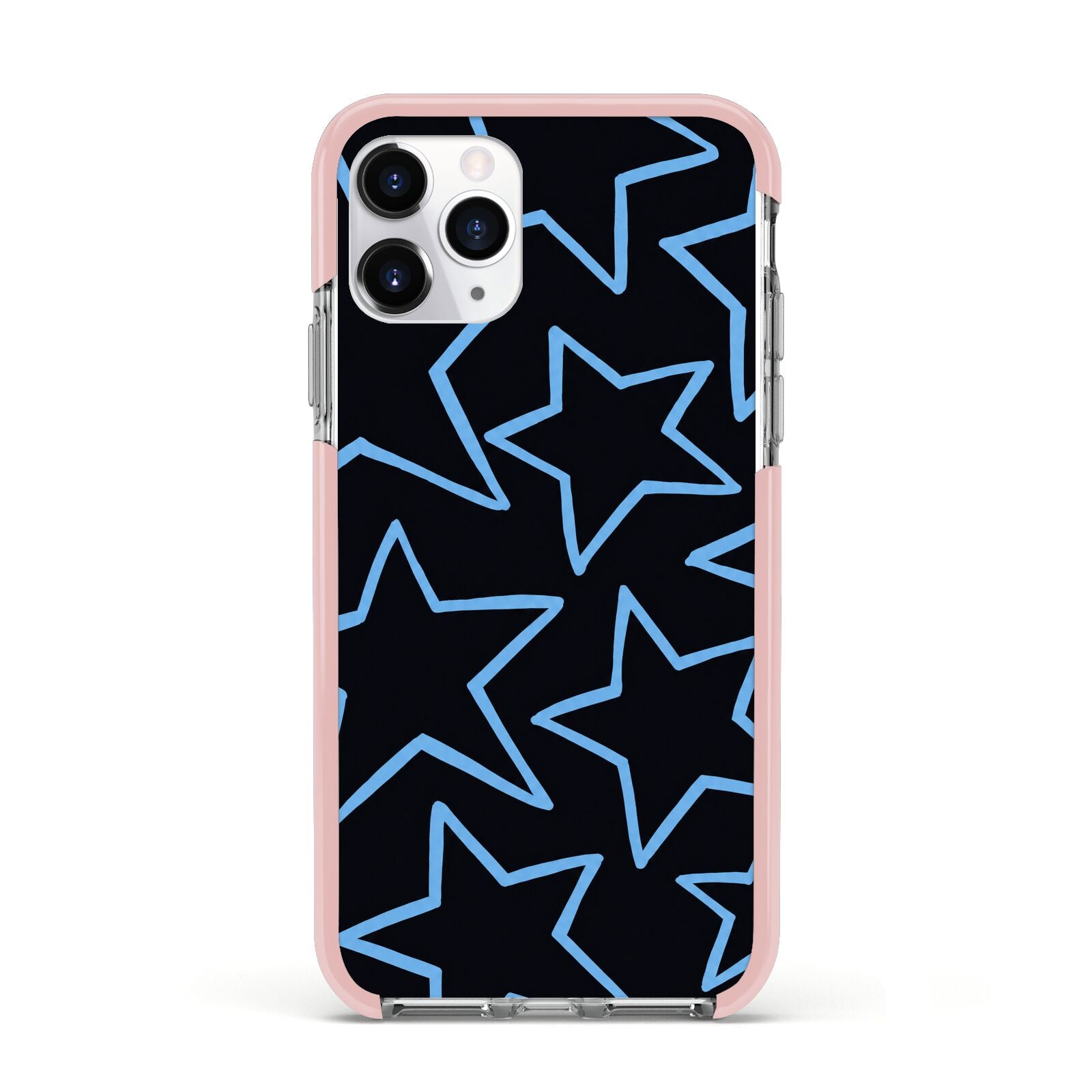 Blue Hour Stars Apple iPhone 11 Pro in Silver with Pink Impact Case