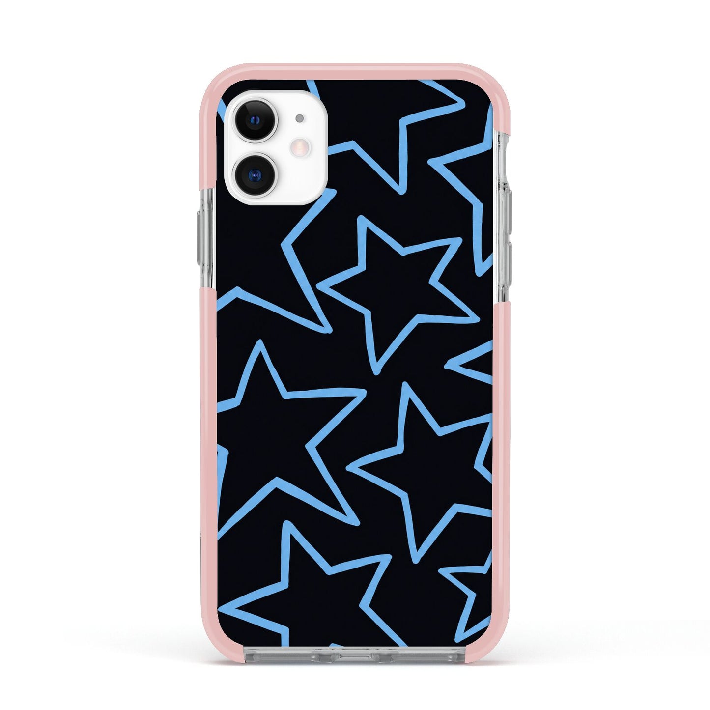 Blue Hour Stars Apple iPhone 11 in White with Pink Impact Case