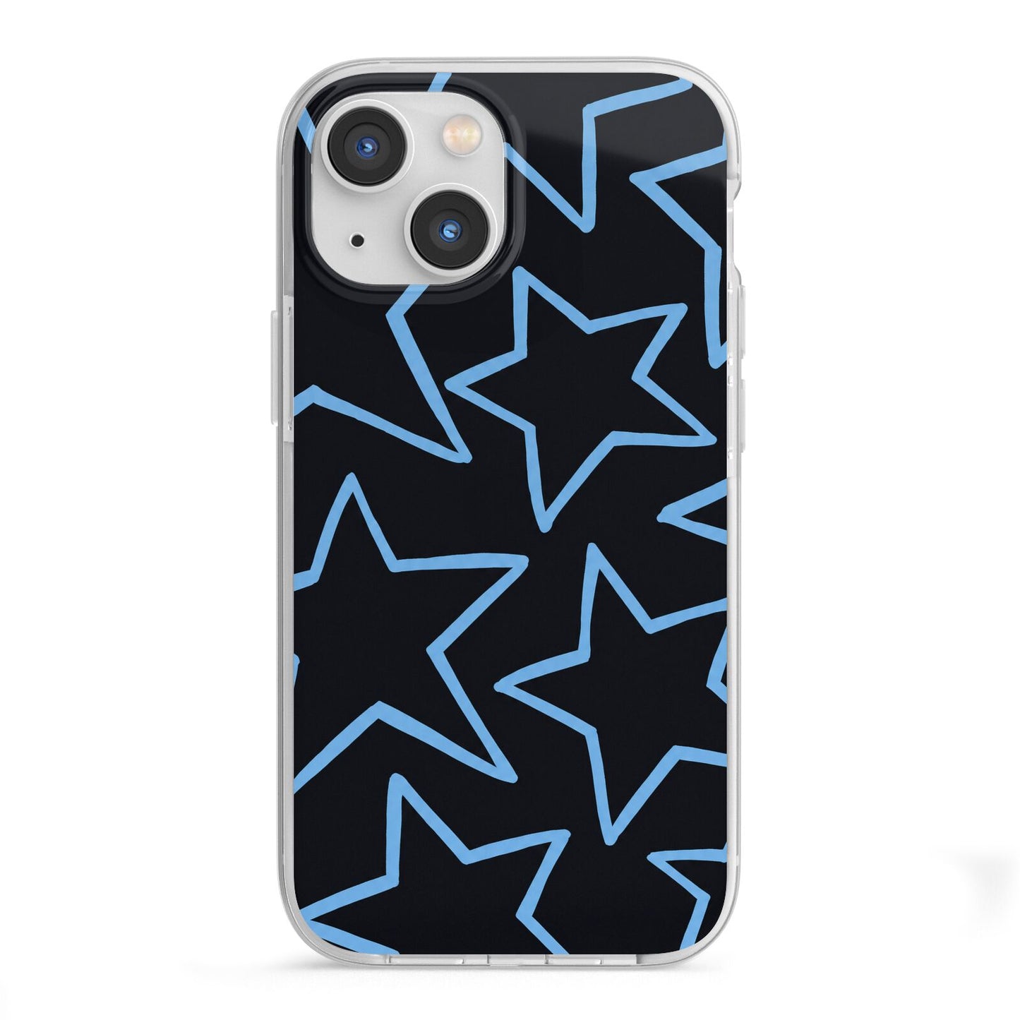 Blue Hour Stars iPhone 13 Mini TPU Impact Case with White Edges