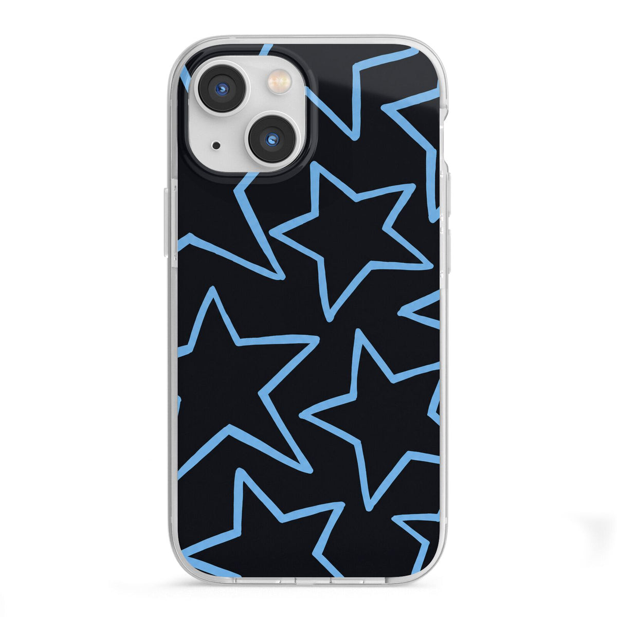 Blue Hour Stars iPhone 13 Mini TPU Impact Case with White Edges