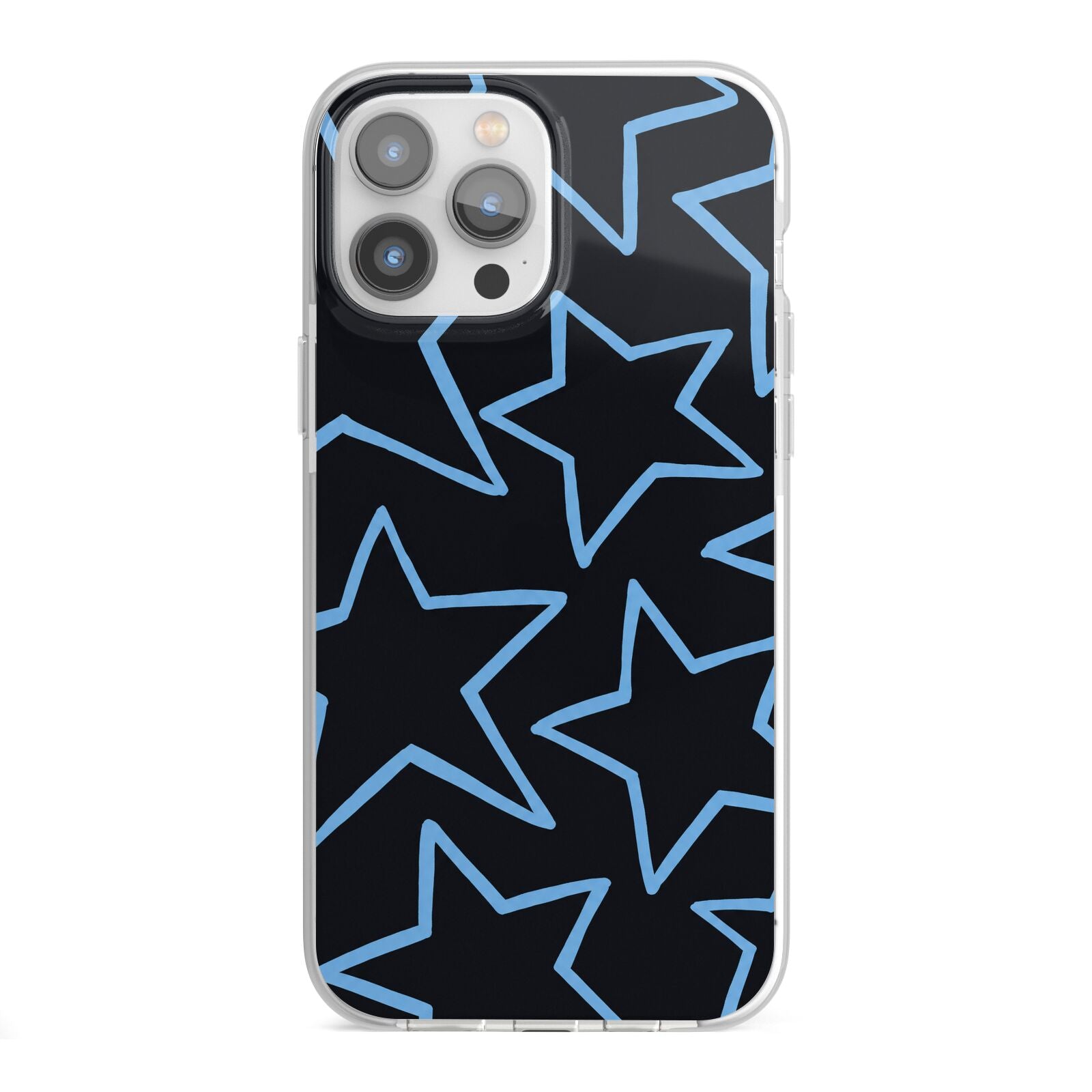 Blue Hour Stars iPhone 13 Pro Max TPU Impact Case with White Edges