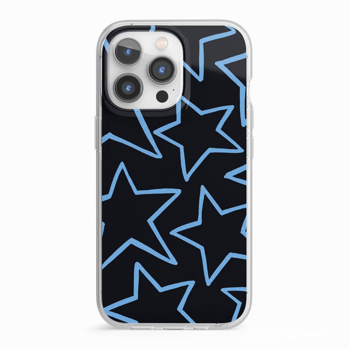 Blue Hour Stars iPhone 13 Pro TPU Impact Case with White Edges