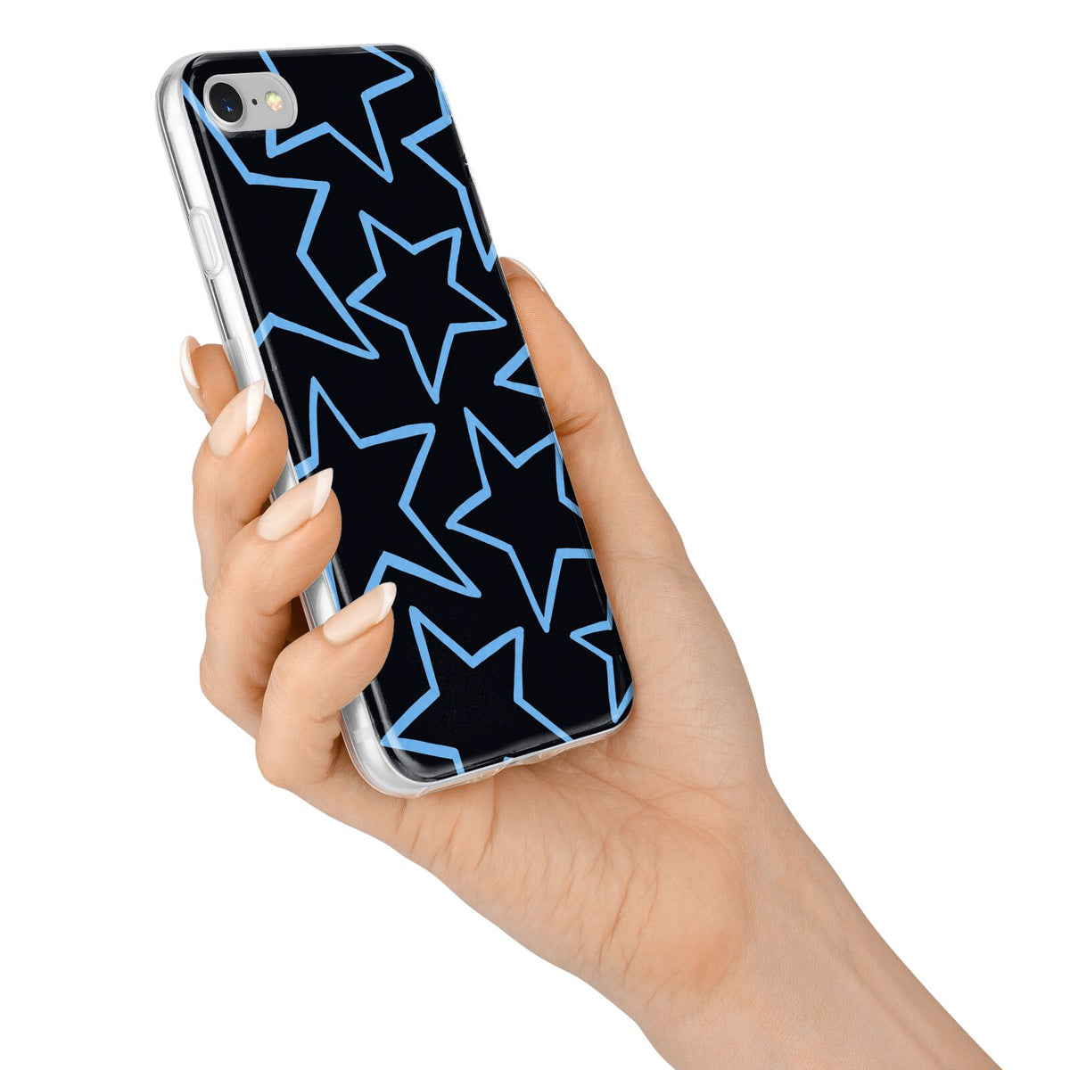 Blue Hour Stars iPhone 7 Bumper Case on Silver iPhone Alternative Image