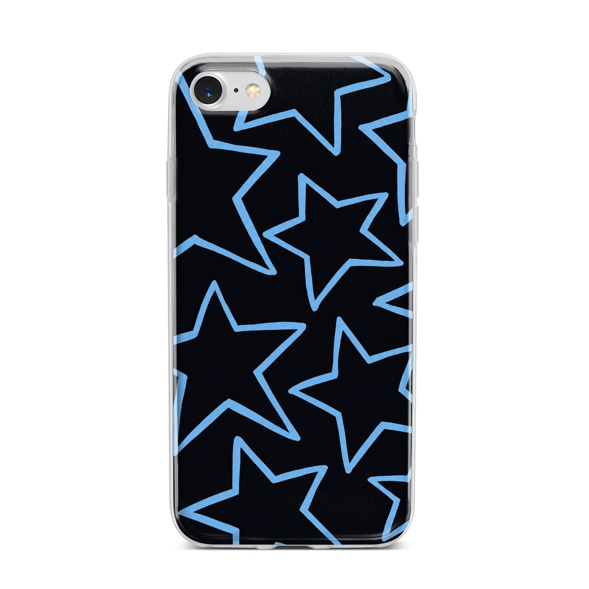 Blue Hour Stars iPhone 7 Bumper Case on Silver iPhone
