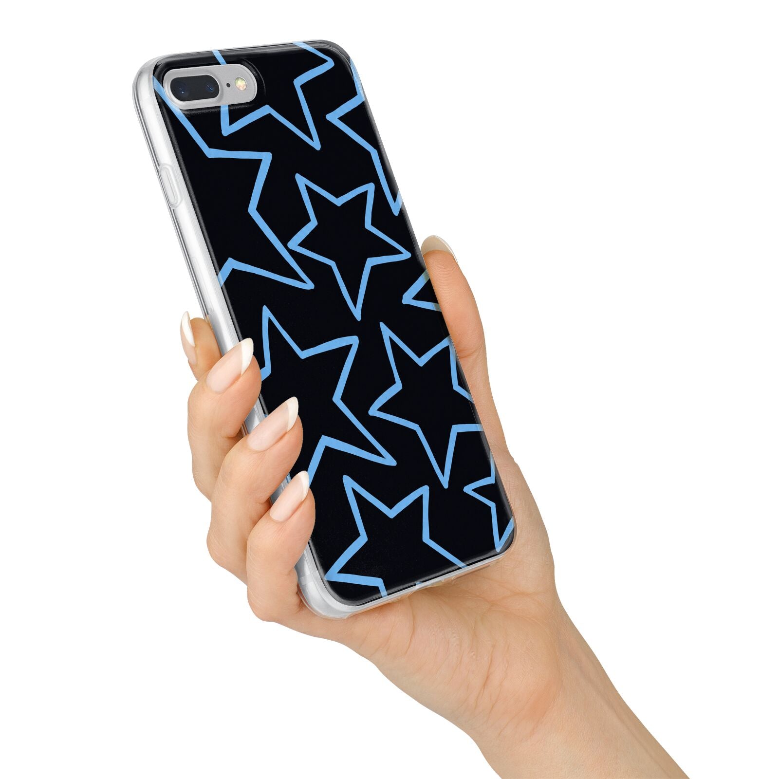 Blue Hour Stars iPhone 7 Plus Bumper Case on Silver iPhone Alternative Image