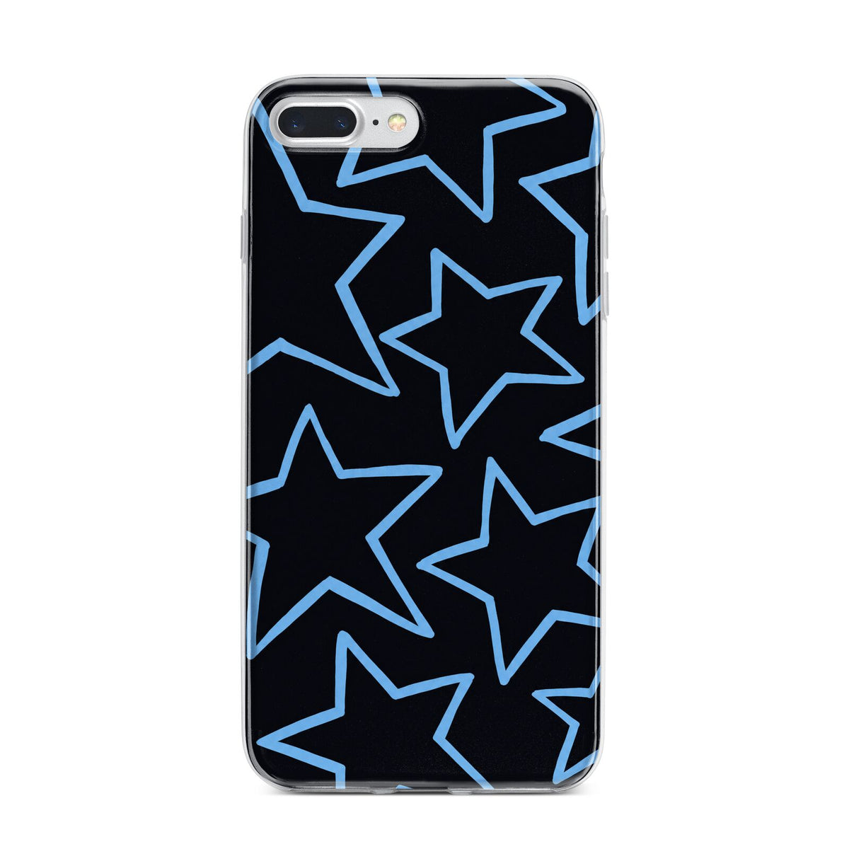 Blue Hour Stars iPhone 7 Plus Bumper Case on Silver iPhone