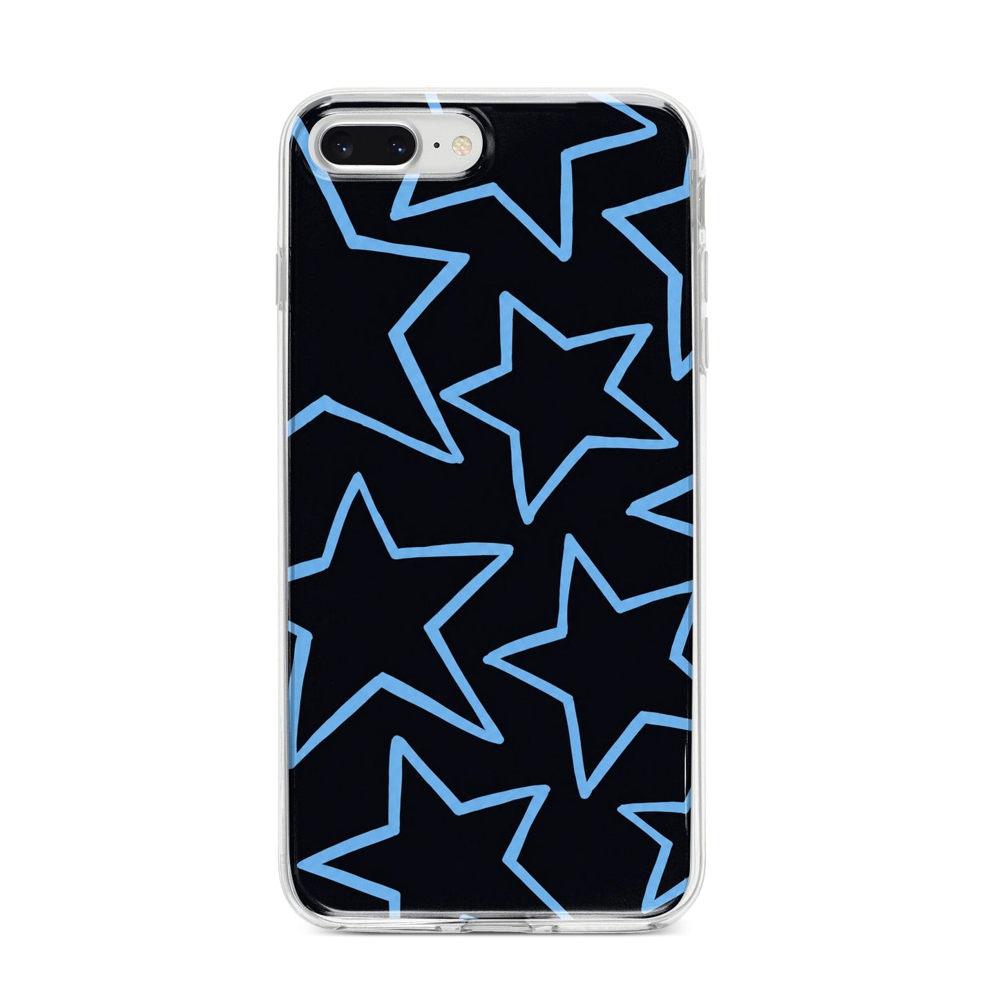 Blue Hour Stars iPhone 8 Plus Bumper Case on Silver iPhone