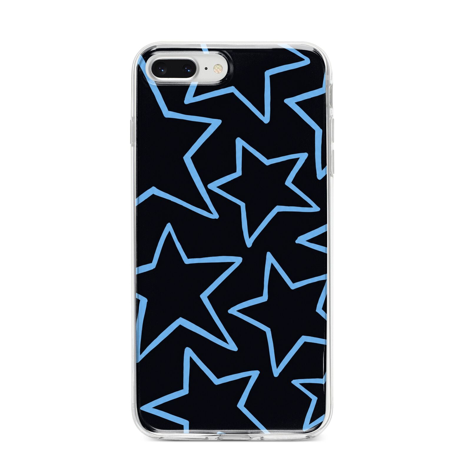 Blue Hour Stars iPhone 8 Plus Bumper Case on Silver iPhone