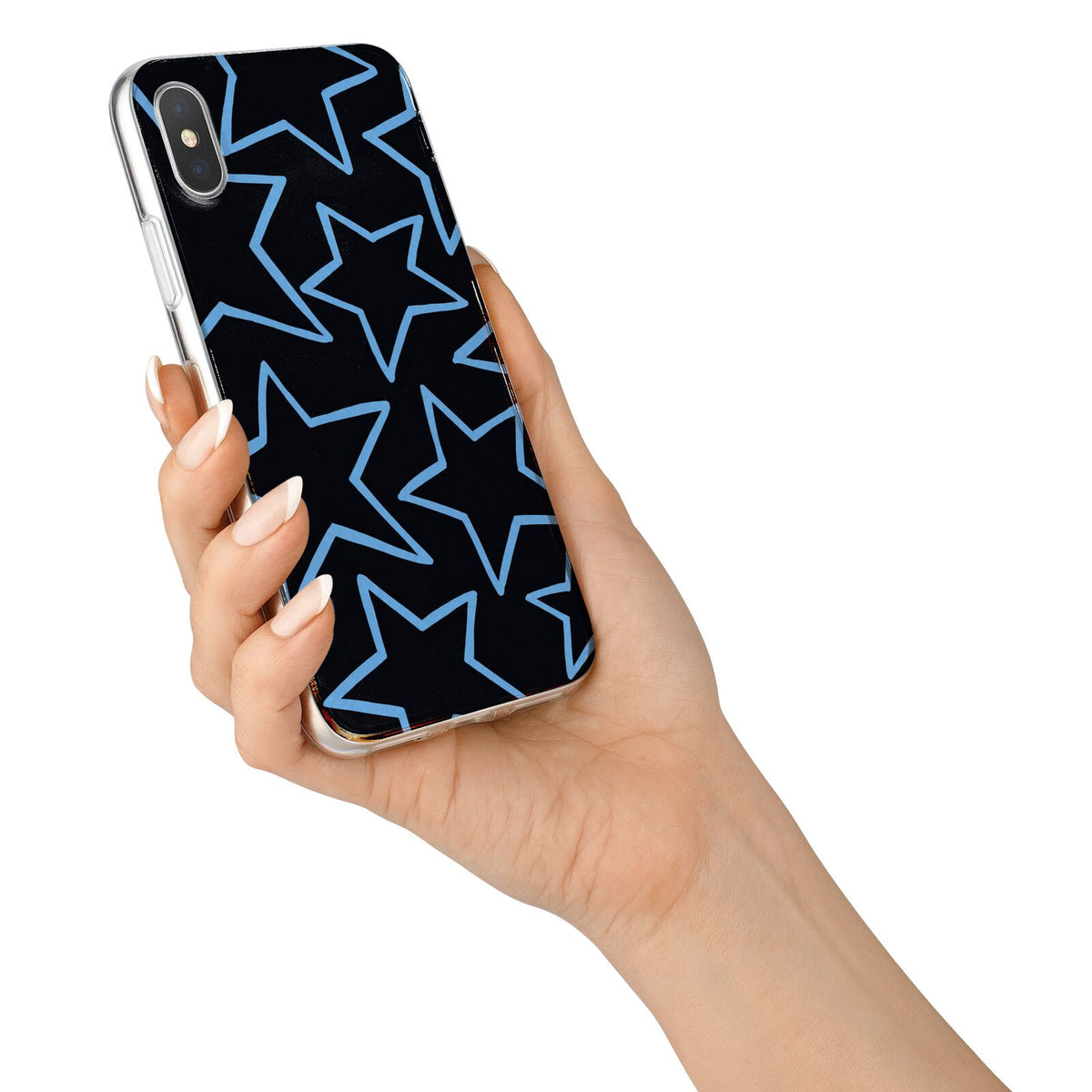Blue Hour Stars iPhone X Bumper Case on Silver iPhone Alternative Image 2
