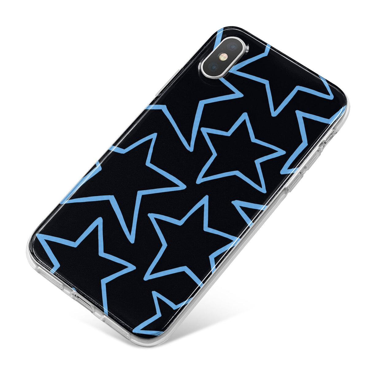 Blue Hour Stars iPhone X Bumper Case on Silver iPhone