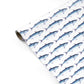 Blue Mackerel Fish Pattern Personalised Gift Wrap