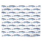 Blue Mackerel Fish Pattern Personalised Wrapping Paper Alternative
