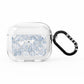 Blue Seashell Pattern AirPods Clear Case 3rd Gen