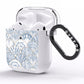 Blue Seashell Pattern AirPods Clear Case Side Image