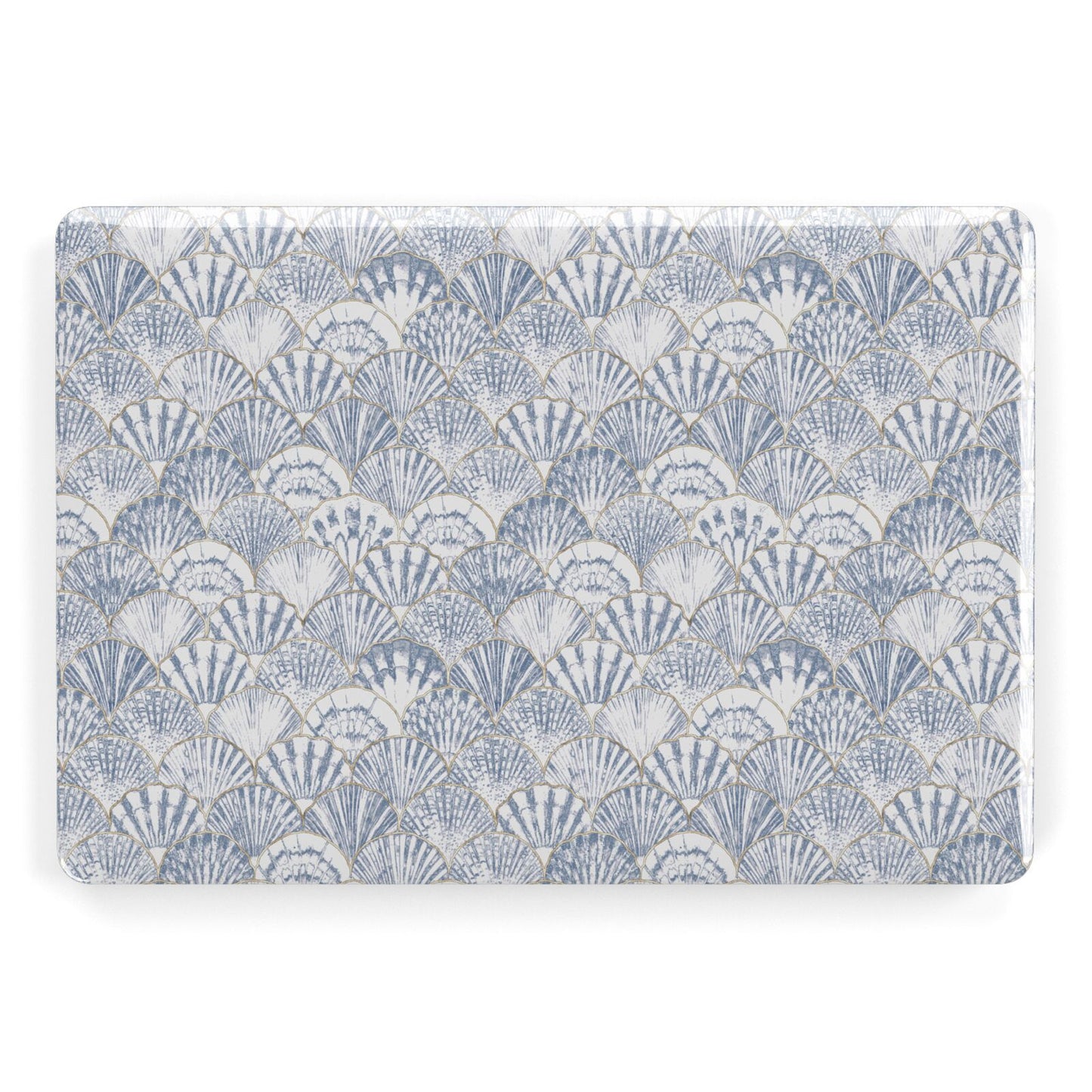 Blue Seashell Pattern Apple MacBook Case