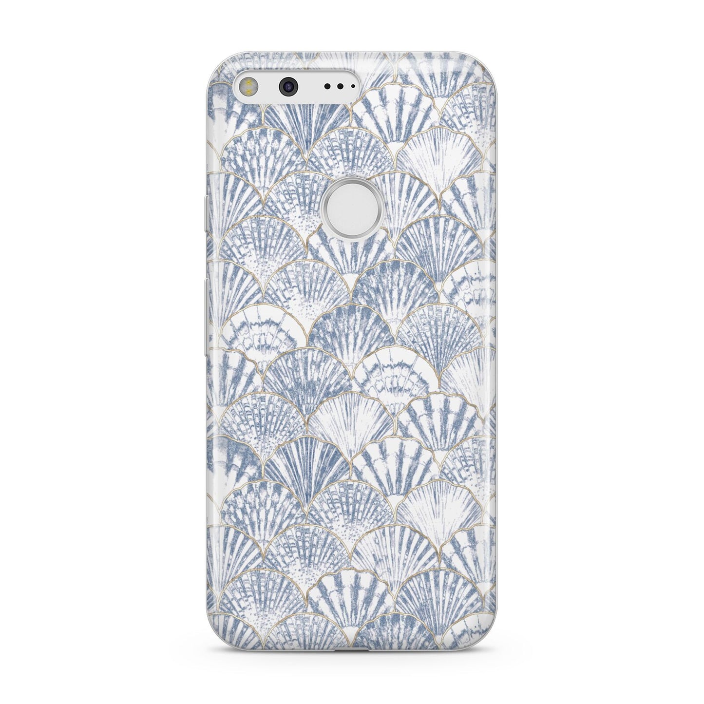 Blue Seashell Pattern Google Pixel Case