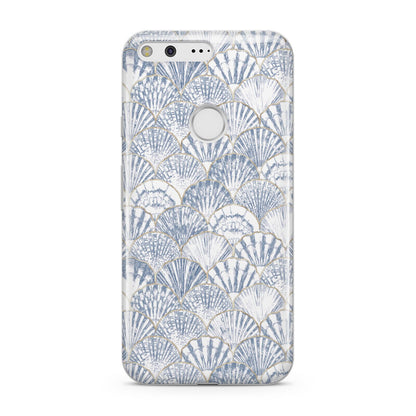 Blue Seashell Pattern Google Pixel Case