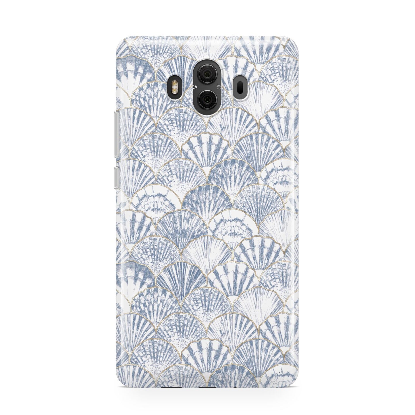 Blue Seashell Pattern Huawei Mate 10 Protective Phone Case