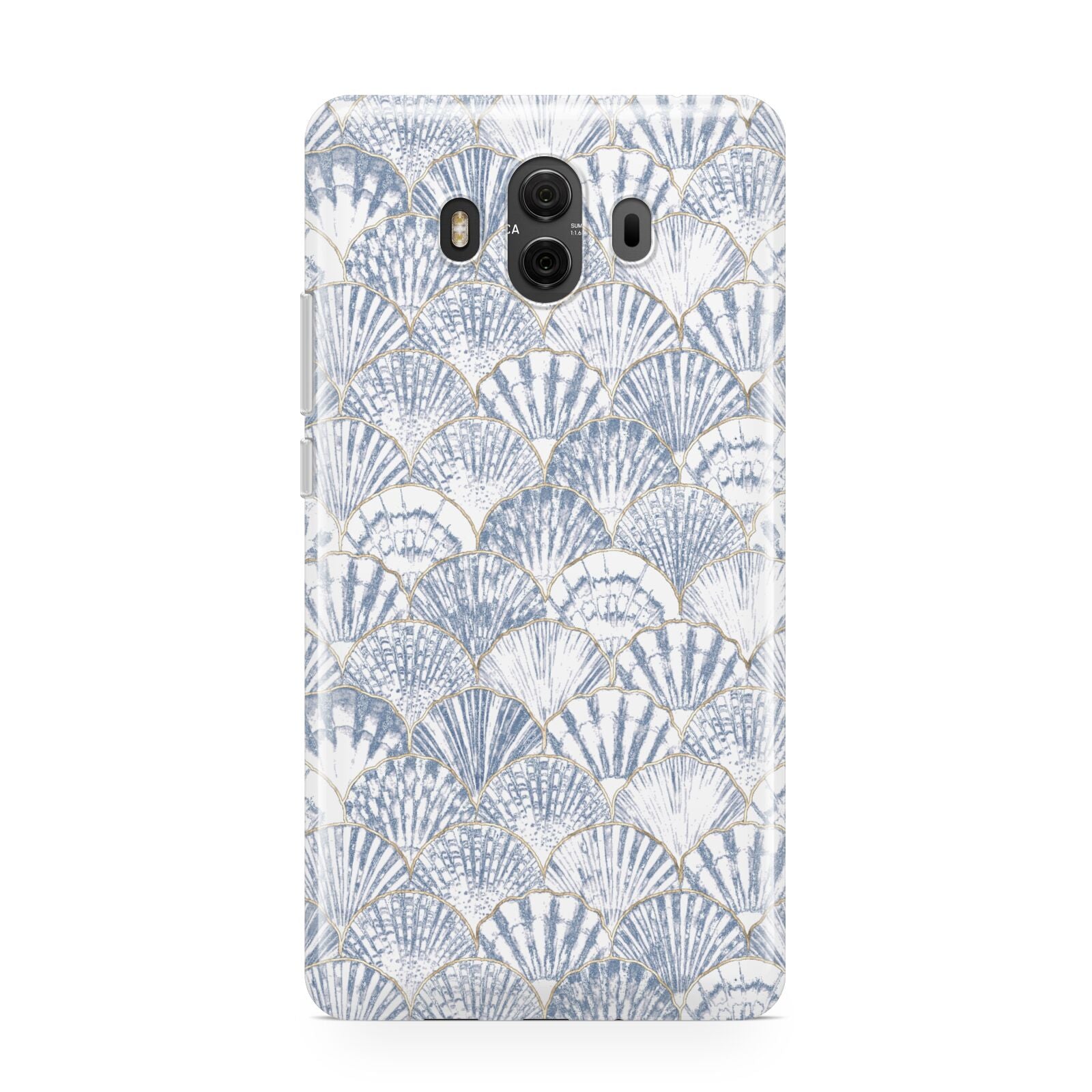 Blue Seashell Pattern Huawei Mate 10 Protective Phone Case