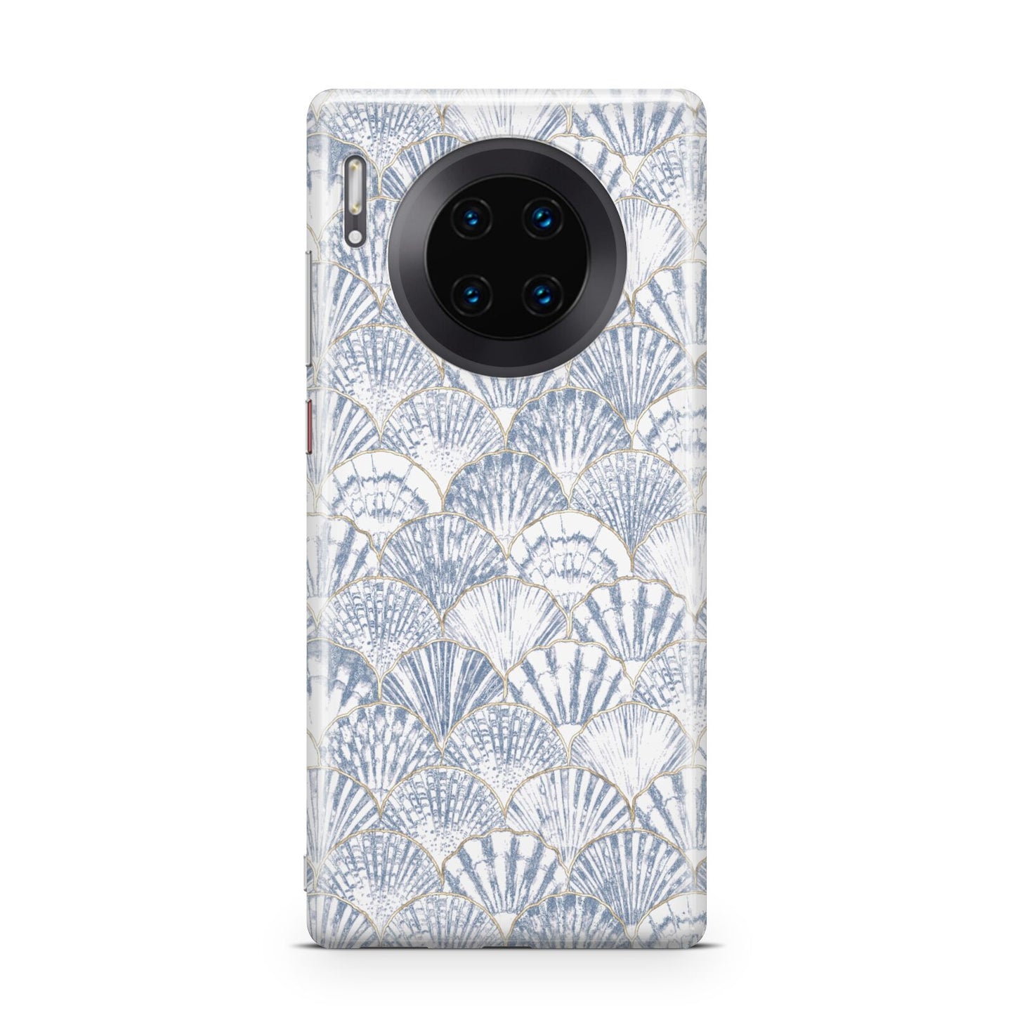 Blue Seashell Pattern Huawei Mate 30 Pro Phone Case