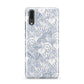 Blue Seashell Pattern Huawei P20 Phone Case