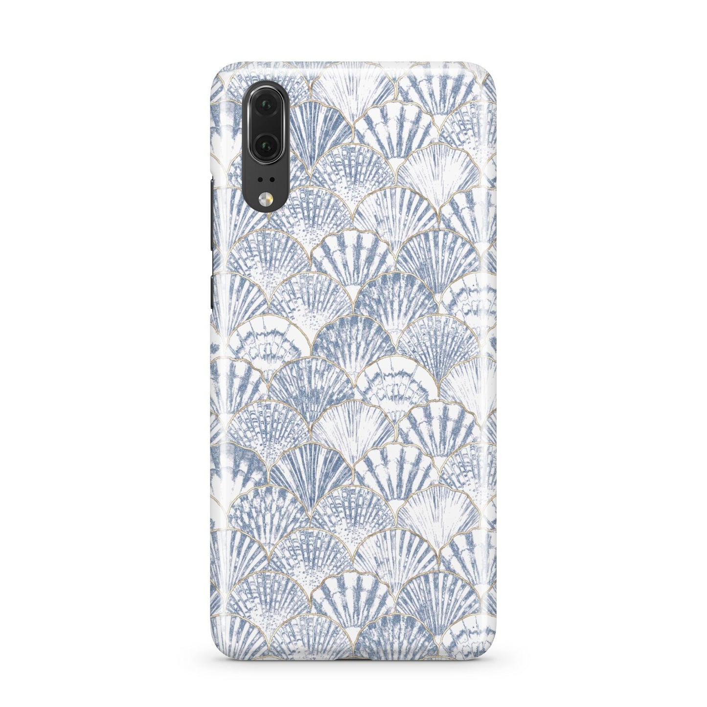 Blue Seashell Pattern Huawei P20 Phone Case
