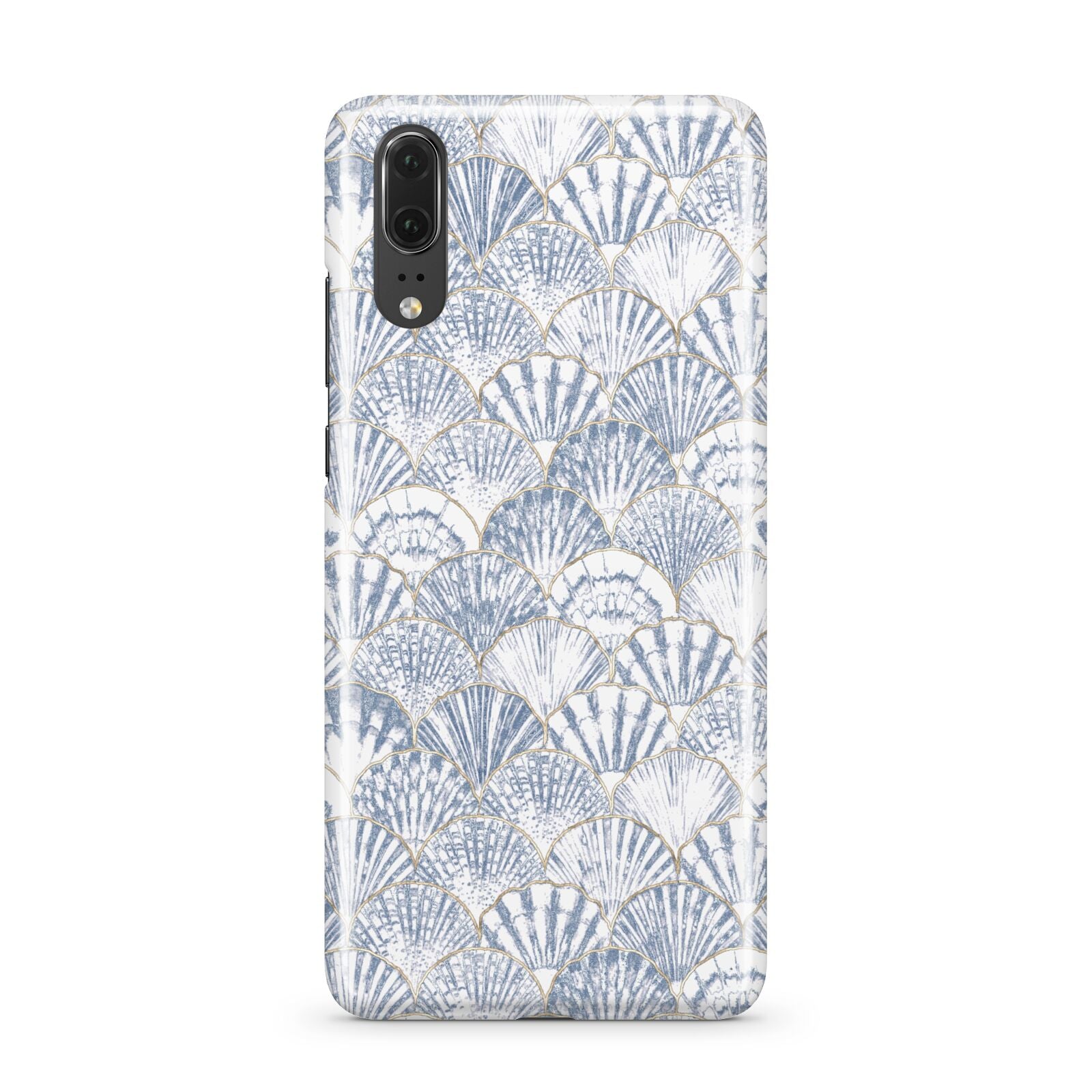 Blue Seashell Pattern Huawei P20 Phone Case