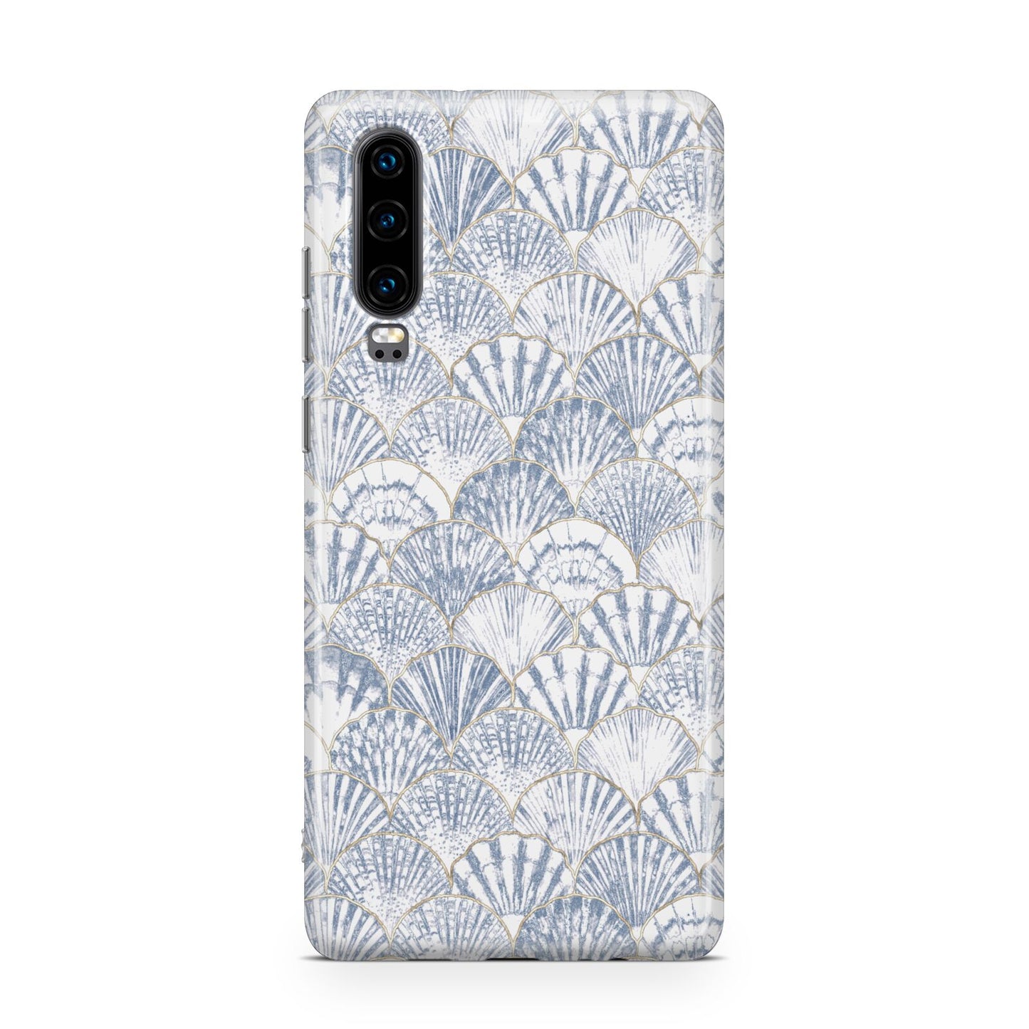 Blue Seashell Pattern Huawei P30 Phone Case