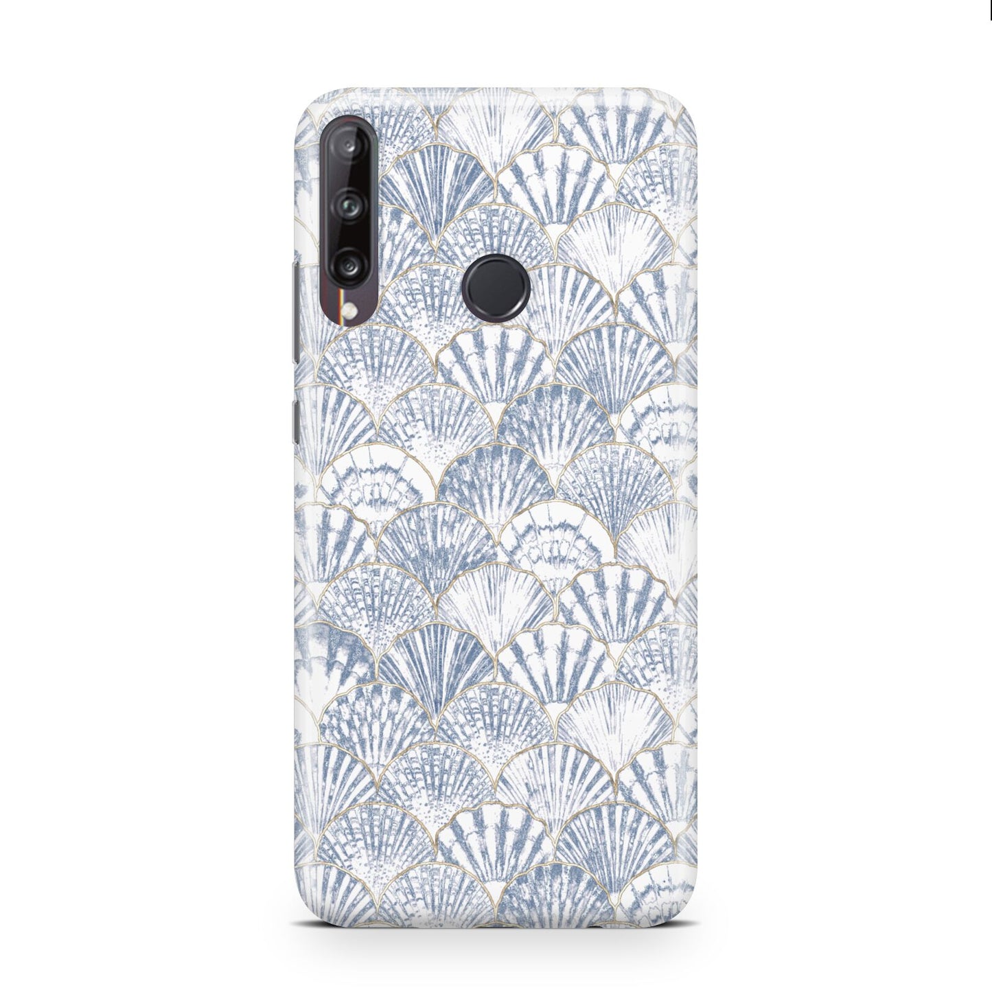 Blue Seashell Pattern Huawei P40 Lite E Phone Case